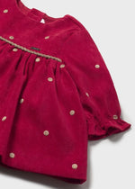 Newborn Girl Festive Polka Dot Dress