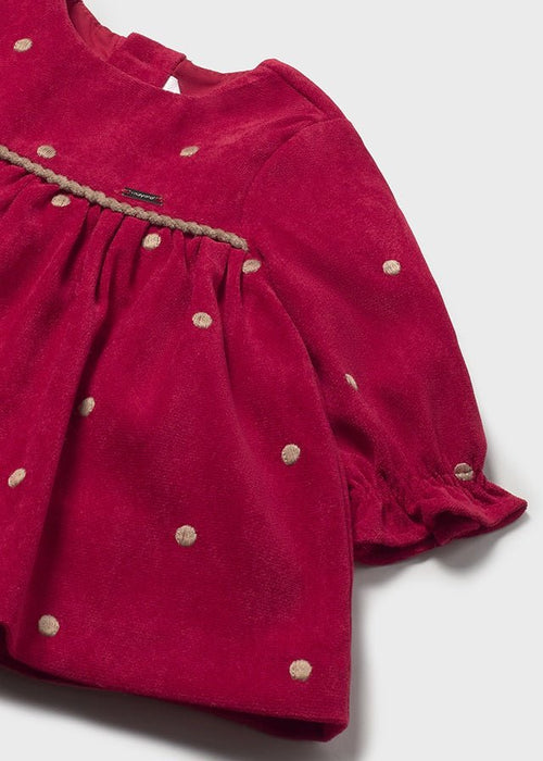 Newborn Girl Festive Polka Dot Dress