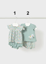 Newborn Girl Floral 2 - Piece Top & Bloomers Set