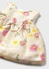 Newborn Girl Floral Linen Dress