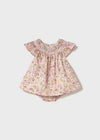 Newborn Girl Floral Print Dress Set