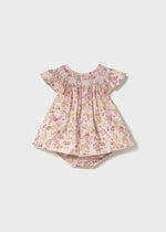 Newborn Girl Floral Print Dress Set