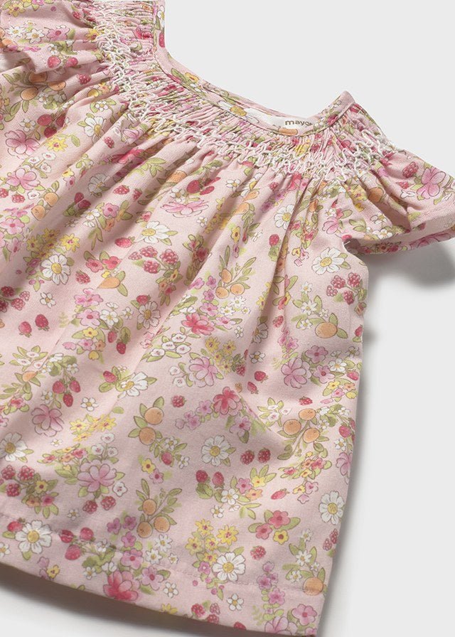 Newborn Girl Floral Print Dress Set