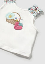 Newborn Girl Floral Swimwear Set with Hat