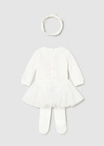 Newborn Girl Ivory Fairy Tutu Bodysuit Set
