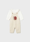 Newborn Girl Knit Dungarees Set with Sweater