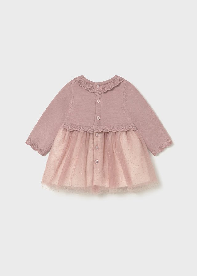 Newborn Girl Knitted Tulle Dress
