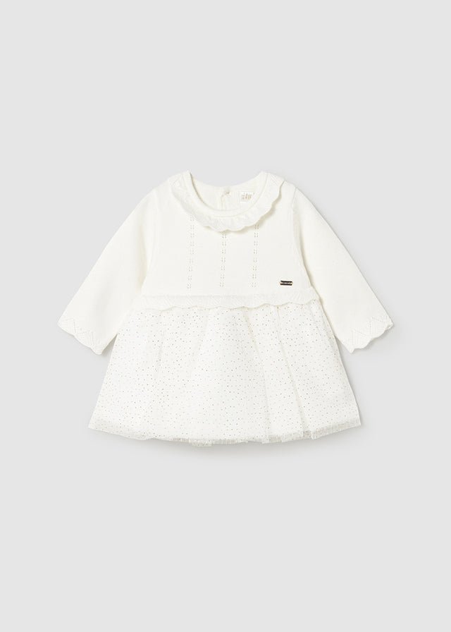 Newborn Girl Knitted Tulle Dress