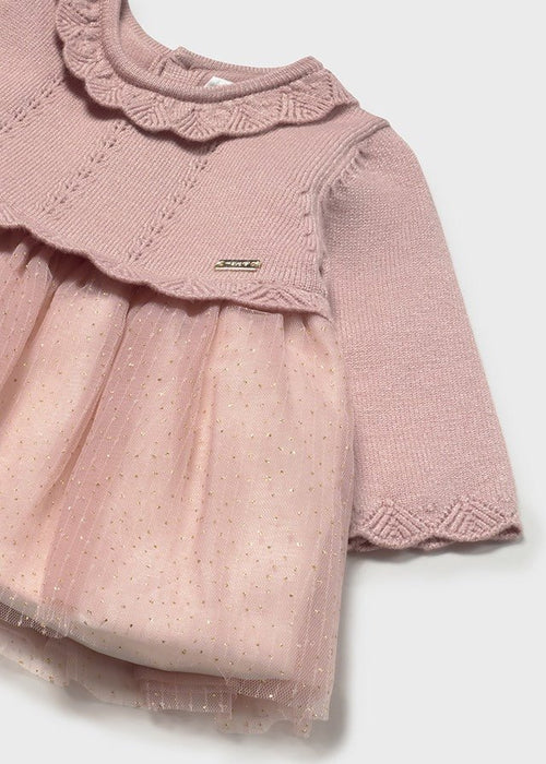 Newborn Girl Knitted Tulle Dress