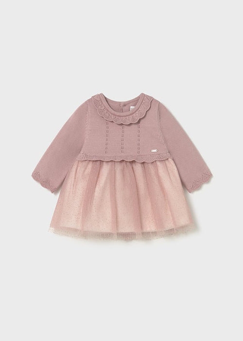 Newborn Girl Knitted Tulle Dress