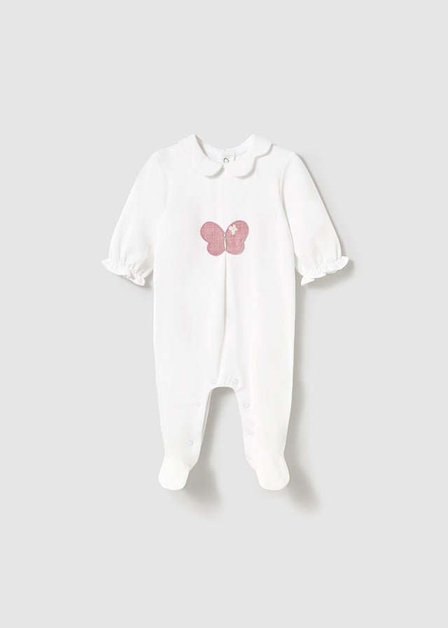 Newborn Girl Long - Sleeve Sleepsuit