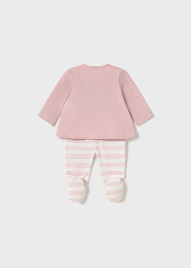 Newborn Girl Long Sleeve T-Shirt & Gaiter Set