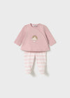 Newborn Girl Long Sleeve T-Shirt & Gaiter Set