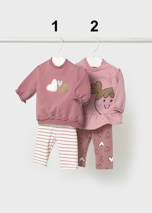Newborn Girl Pink 2 - Piece Leggings Set