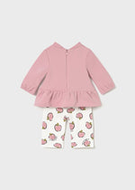 Newborn Girl Pink Apple Print 2 - Piece Set