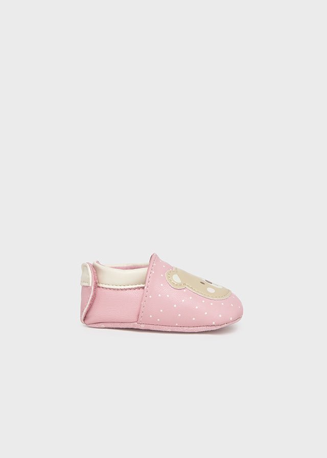 Newborn Girl Pink Bear Booties