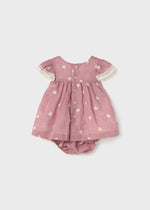 Newborn Girl Pink Dress with Knickers