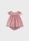 Newborn Girl Pink Dress with Knickers