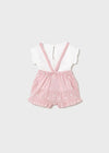 Newborn Girl Pink Dungaree Set