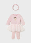 Newborn Girl Pink Fairy Tutu Bodysuit Set