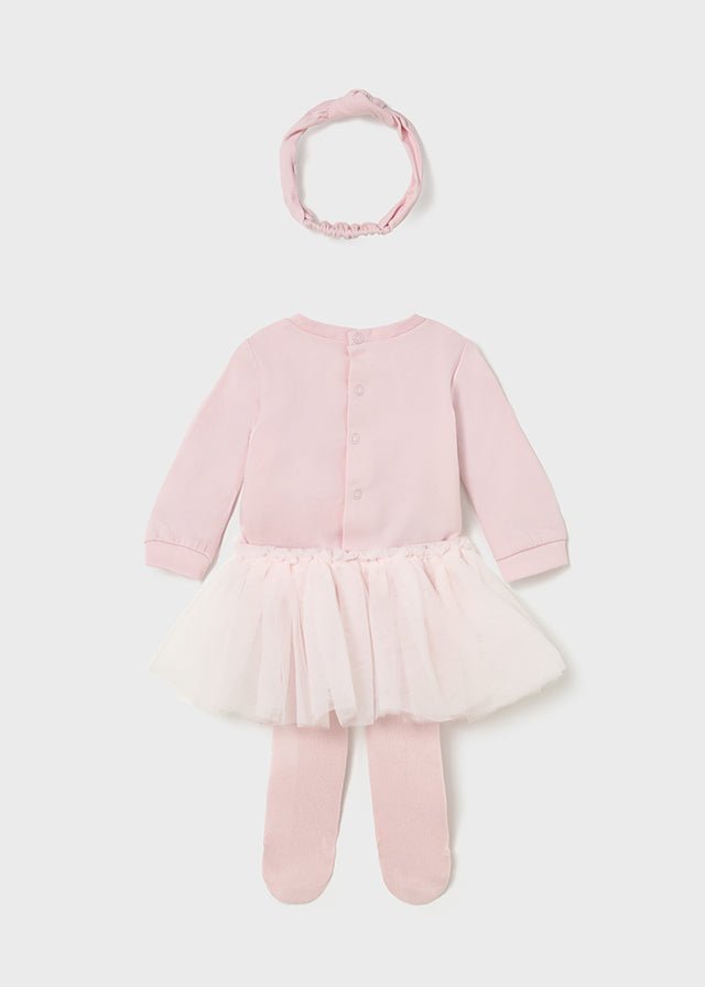 Newborn Girl Pink Fairy Tutu Bodysuit Set