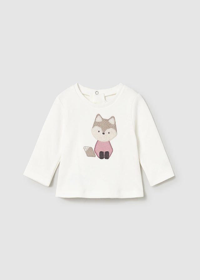 Newborn Girl Pink Fox 3 - Piece Tracksuit