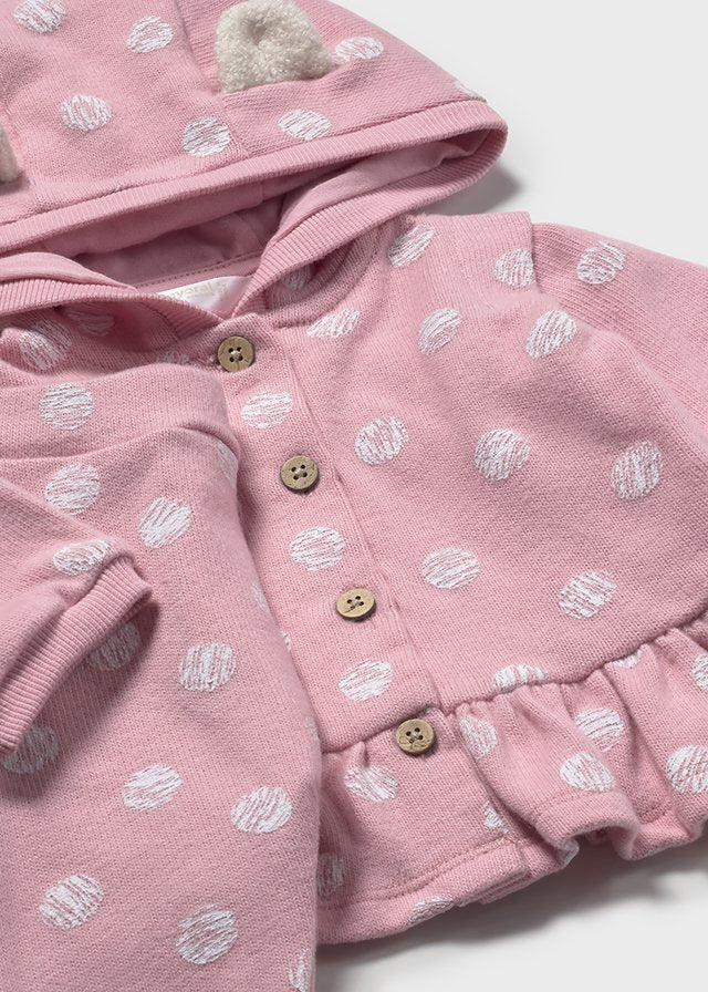 Newborn Girl Pink Fox 3 - Piece Tracksuit
