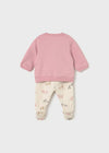 Newborn Girl Pink Giraffe 2 - Piece Footie Set
