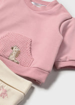 Newborn Girl Pink Giraffe 2 - Piece Footie Set