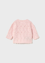 Newborn Girl Pink Knit Cardigan