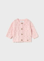 Newborn Girl Pink Knit Cardigan