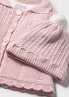 Newborn Girl Pink Knit Coat & Hat