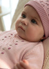 Newborn Girl Pink Knit Dress & Matching Hat Set