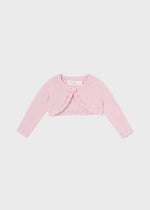 Newborn Girl Pink Knitted Bolero Cardigan