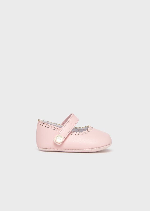 Newborn Girl Pink Mary Jane Shoes