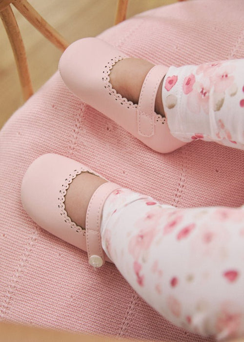 Newborn Girl Pink Mary Jane Shoes