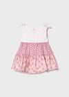 Newborn Girl Pink Tiered Dress