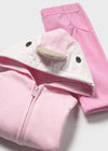 Newborn Girl Pink Tracksuit with Hoodie