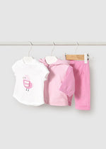 Newborn Girl Pink Tracksuit with Hoodie