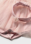 Newborn Girl Pink Tulle Bodysuit With Headband