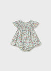 Newborn Girl Printed Cotton Dress with Knickers