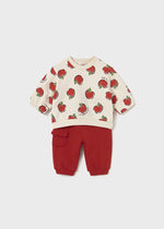 Newborn Girl Red Apple Knit Sets
