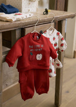 Newborn Girl Red Apple Knit Sets