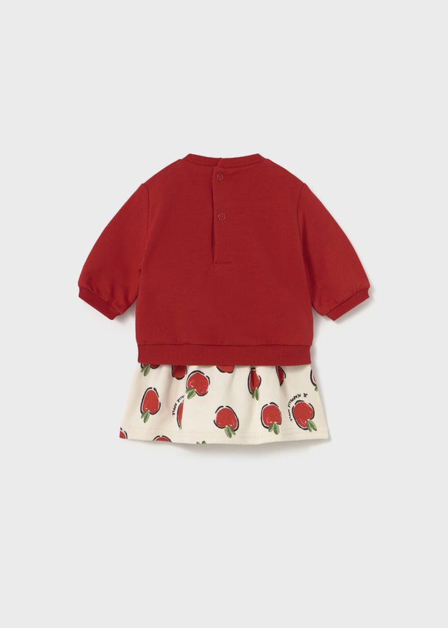 Newborn Girl Red Apple Knit Sets
