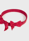 Newborn Girl Red Mary Janes & Bow Headband Set