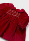 Newborn Girl Red Velvet Dress