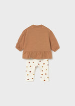 Newborn Girl Snail Print 2 - Piece Leggings Set