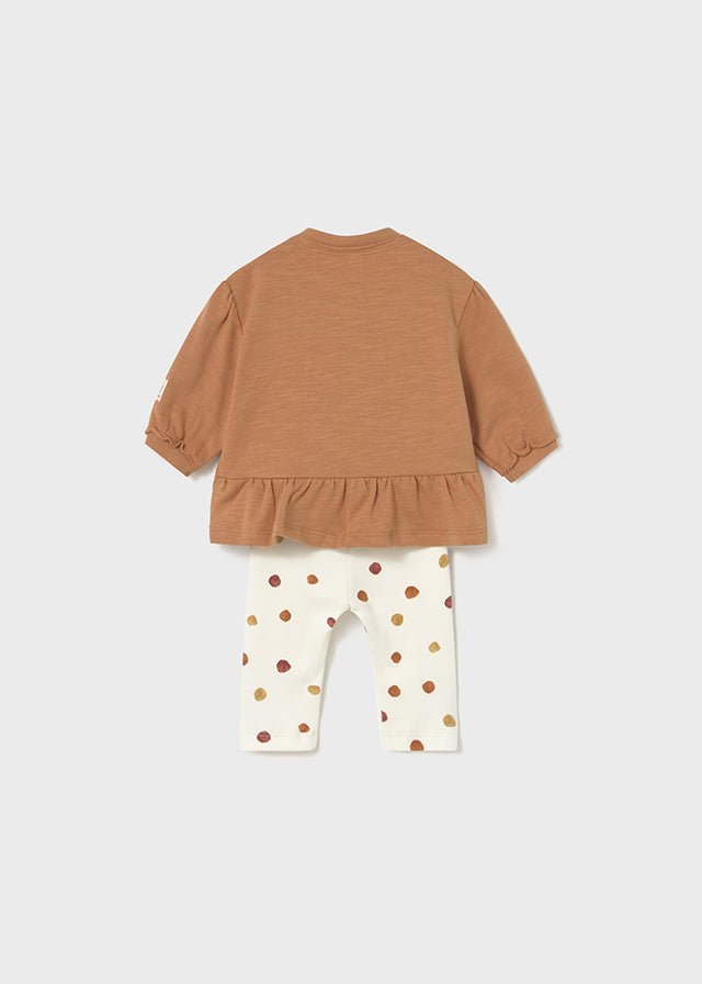 Newborn Girl Snail Print 2 - Piece Leggings Set