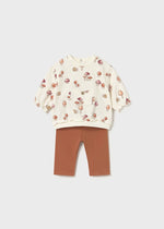 Newborn Girl Snail Print 2 - Piece Leggings Set