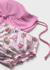 Newborn Girl Swimwear Set with Hat